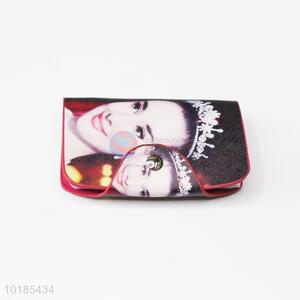 Beautiful Audrey Hepburn Printed PU Card Bag with Buckle