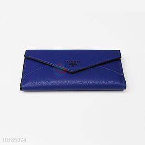 Hot Sale Blue Rectangular PU Purse/Wallet for Ladies