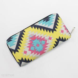 Unique National Style Canvas Long Wallet Women Purse