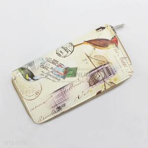 High Quality PU Leather Vintage Pattern Wallet for Women