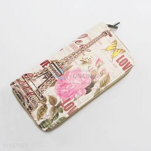 Popular Fashion Long Design Lady Leather PU Wallet Women