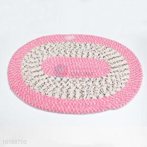 Pink Color Cute Oval Shaped Door Mat Floor Mat