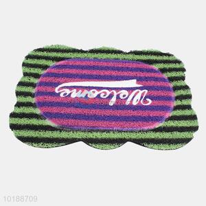 Flower Shaped Plastic Striped Living Room Carpet Floor Mat