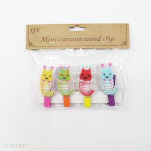 Colorful 4 pieces photo clip/paper clip/wood clip
