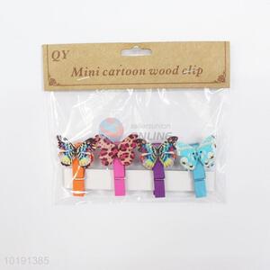 New design butterfly shaped photo clip/paper clip/wood clip