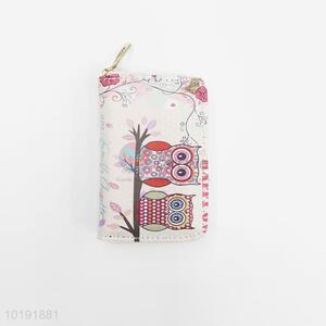 Lovely owl printed lady clutch wallet purse