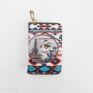 Butterfly Printed Zipper Travel Wallet