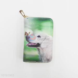 Fashion animal printed zipper phone travel card woman wallet