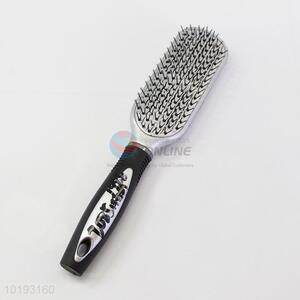 Hollow Design Silver Plastic Massage Hair Comb