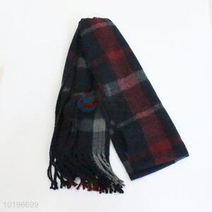 Good quality grid pattern acrylic scarf