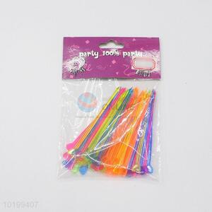 Promotional Wholesale 50pc Fruit Fork Plastic Cake Forks Set