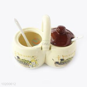 Promotional Ceramic Printing Condiment Bottle