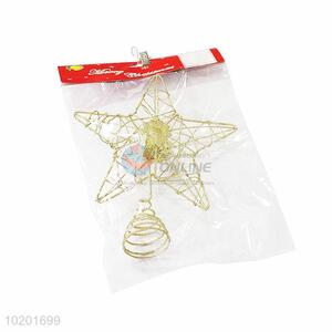 Hot Sale Christmas Decor Ornament Iron Pendant in Five-pointed Star Shape
