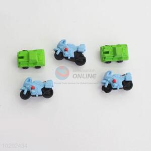 New Arrival Mini Cartoon Vehicle Erasers for Kids Students Stationery
