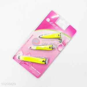 New Arrival Yellow 3pcs Nail Clipper Set for Sale