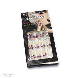 Custom Colorful Painted Design Nail Tips Glue Nails