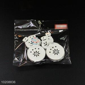 Promotional Gift Snowman Shaped Wooden Pendant for Decoration