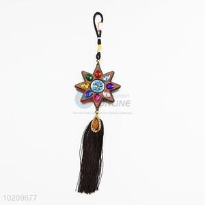 Colorful crystal jewelry muslim wooden car hanging pendant