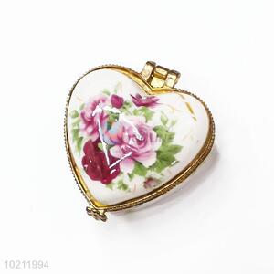 Hot Sale Mini Decorative Jewelry Case with Flowers Pattern
