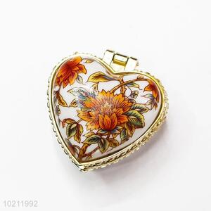 Wholesale Heart Shape Ceramic Jewelry Box Porcelain Jewel Case