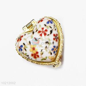 Promotional Gift Mini Decorative Jewelry Case with Flowers Pattern