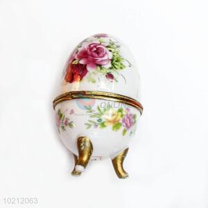 China Factory Ceramic Jewelry Box/Case in Egg Shape