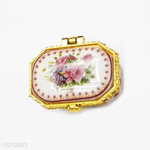 New Arrival Flowers Printed Ceramic Jewelry Box/Case