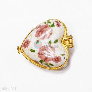 Wholesale Cheap Heart Shaped Ceramic Jewelry Box/Case