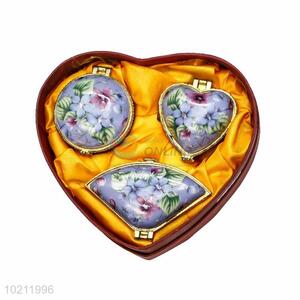 Best Selling Mini Decorative Jewelry Case with Flowers Pattern