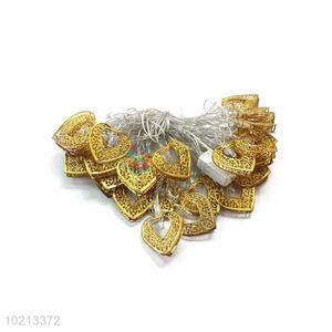 Best Selling Gold Heart Shape Holiday Decorative Light