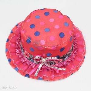 New Arrival Supply Lace Side Bowknot Decoration Sun Hat for Children