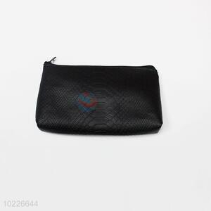 Black animal skin pattern beauty travel cosmetic bag