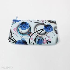 Travel pvc printed cosmetic bag zipper pouch