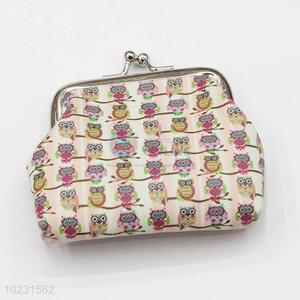 Owls Printed Coin Purse Women PVC Wallet