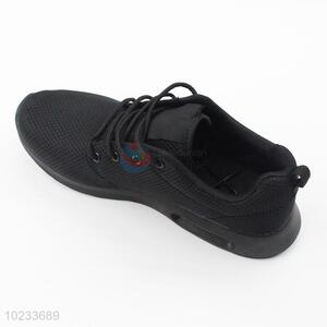 Fashion Men Black Breathable Mesh Fabric Sports Shoes Running Shoes