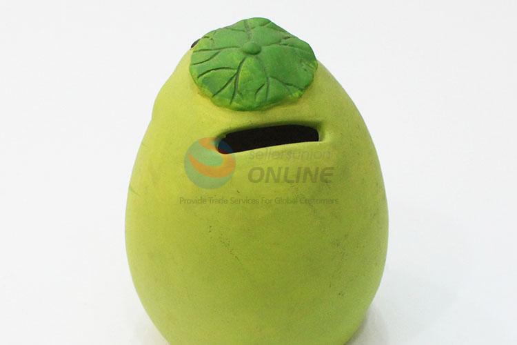 Promotional cheap cute green snake shape money box