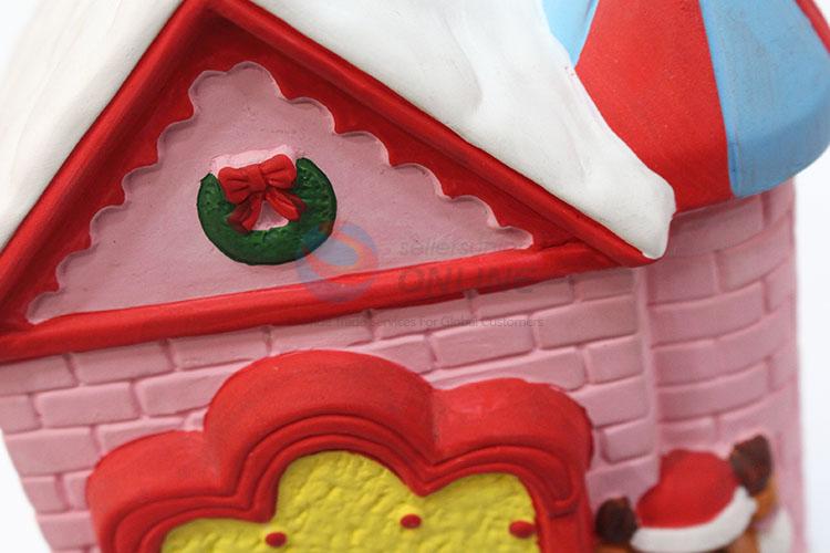 Cheap top quality christmas house shape money box