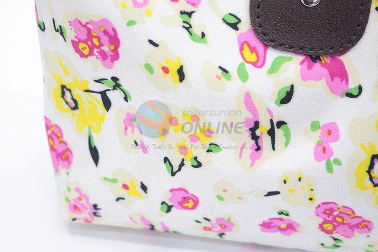 Sweet Flower Pattern Korean velvet Women Cosmetic Bag