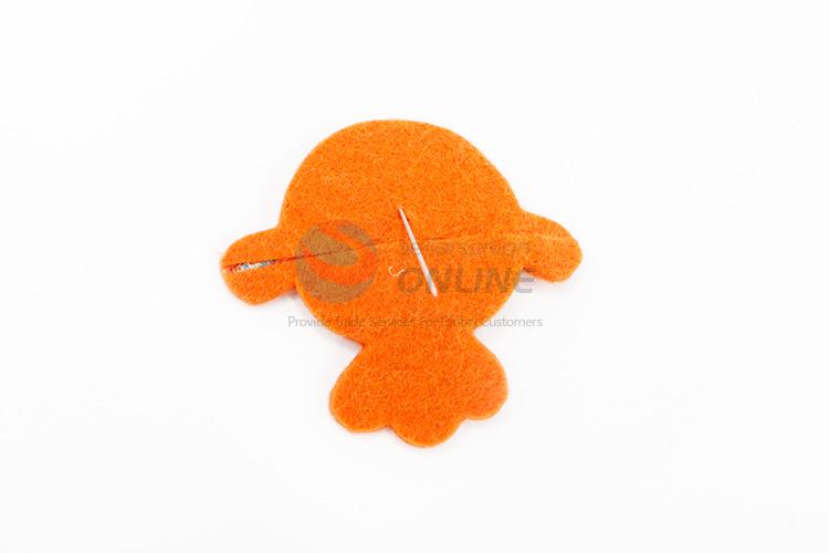 Fancy cheap fish shape embroidery badge brooch