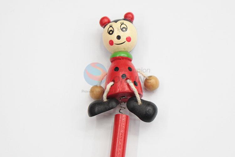 Factory Direct Wooden Toy Cartoon Pencil for Children