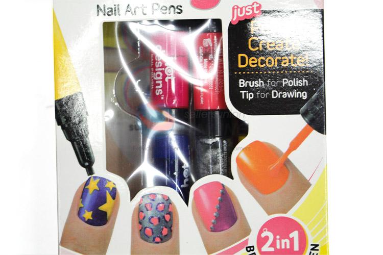 Fashion Design Manicure Set 2 In 1 Nail Art Pen