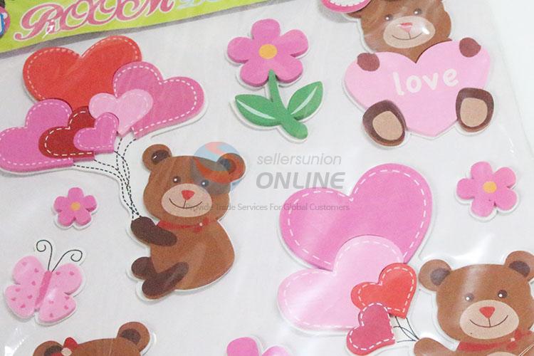 Hot sale lovely bear EVA wall/window sticker