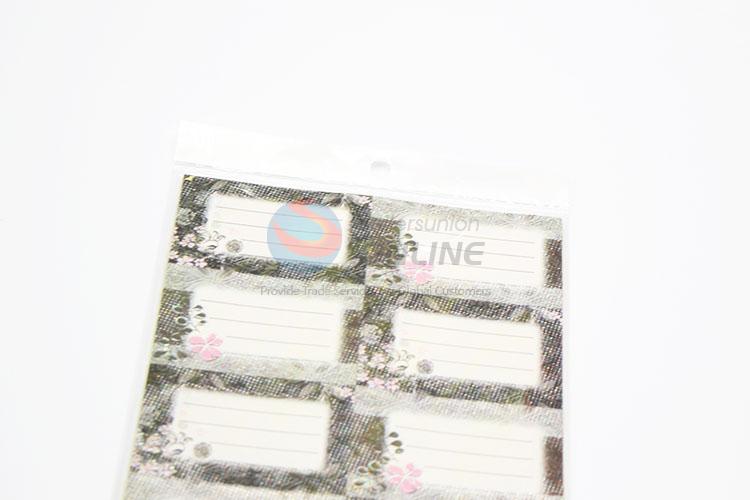 New Flower Pattern Adhesive Hot Stamping Foil Label Stickers