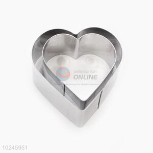 2pcs Heart Shaped Stainless Steel Cake Mould