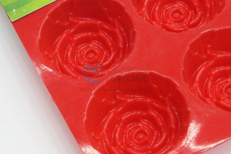 High sales red flower shape cake mould