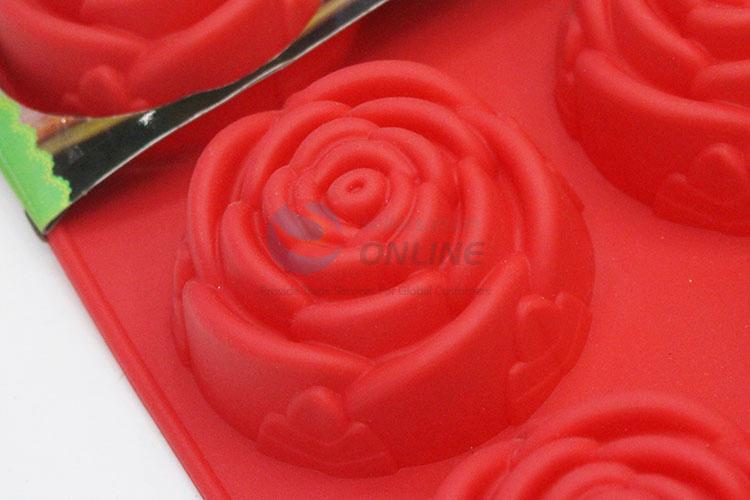 High sales red flower shape cake mould