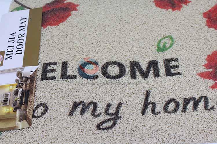 Rose Pattern Decorative Non-slip Front Floor Mat/Door Mat