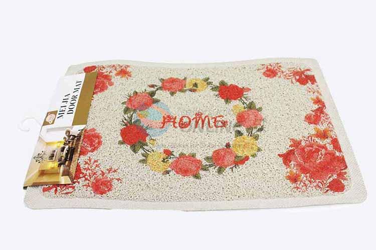 Rose Pattern Decorative Non-slip Front Floor Mat/Door Mat