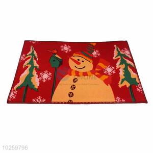 Snowman Pattern Decorative Non-slip Front Floor Mat/Rectangular Door Mat