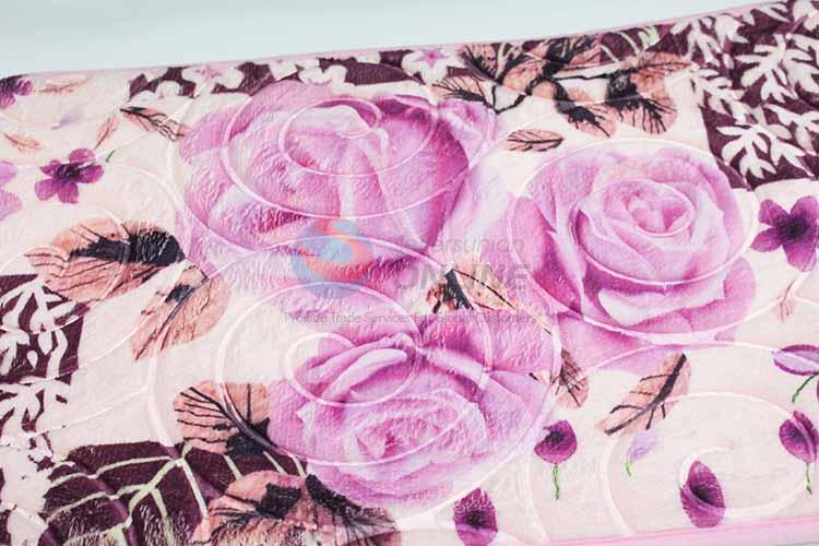 Rose Pattern Decorative Non-slip Front Floor Mat/Rectangular Door Mat